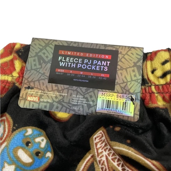 New Mens Happy Boxer Marvel Avengers Fleece Pajama Pants Sz M NWT - Picture 5 of 5